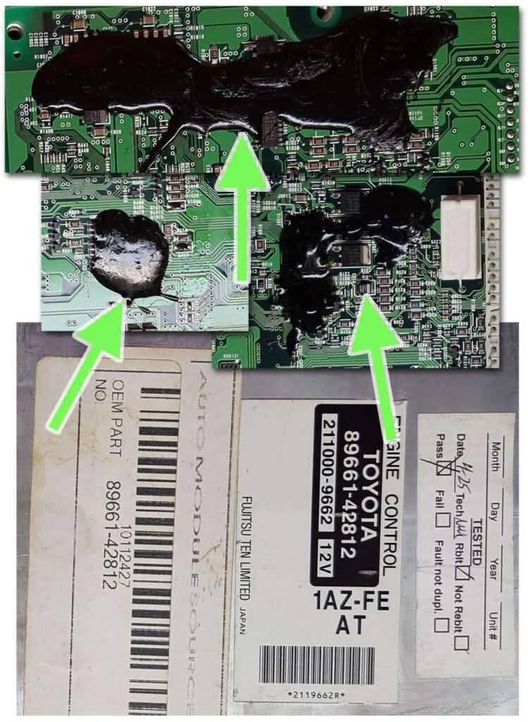 ECM damaged with epoxy 1