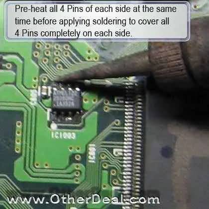 Removing an SMD chip 10