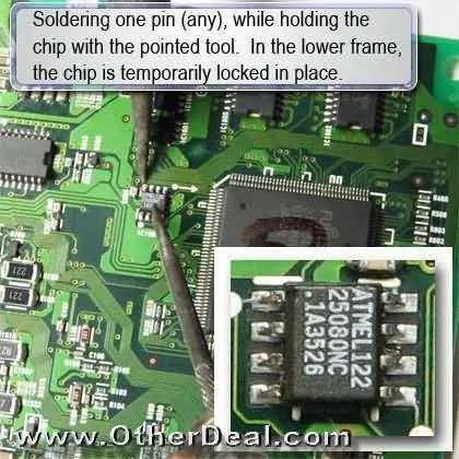 Removing an SMD chip
