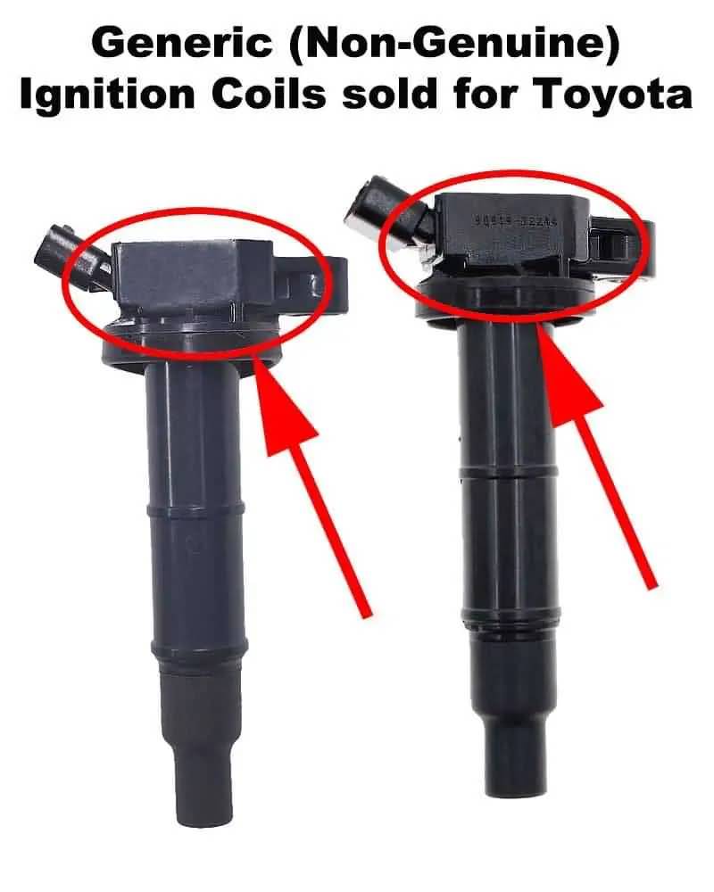 Generic ignition coils sold for Toyota