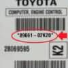 2005-2007 Toyota Corolla Automatic ECM 89661-02K20 VIN Included