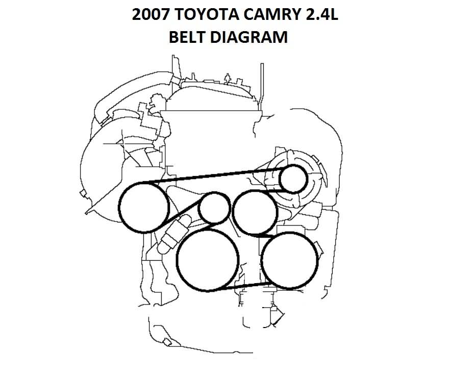 2007 Toyota Camry 2.4L Drive Belt