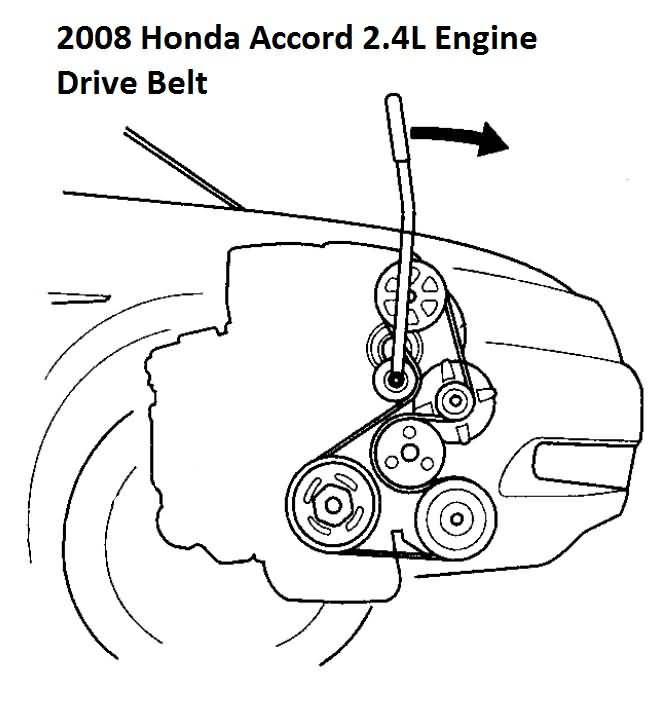 2008 Honda Accord 2.4L Engine Drive Belt