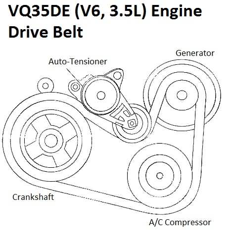Nissan VQ35DE Engine (3.5L) Drive Belt