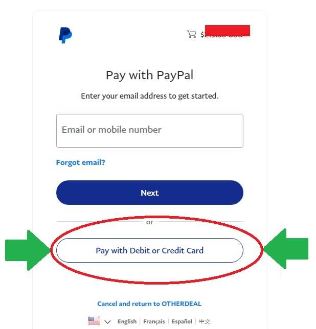 PayPal payment process - step_1