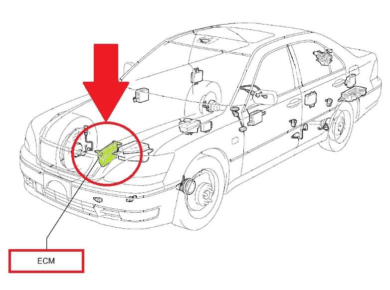 Lexus cars ECM location